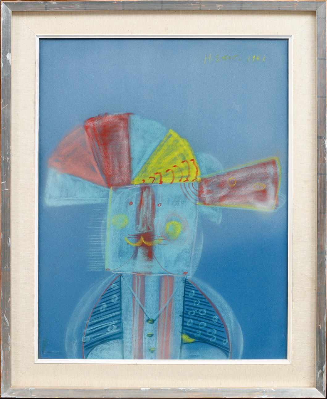 HENRI SERT. Figurkomposition, pastel, signed and dated 1961.