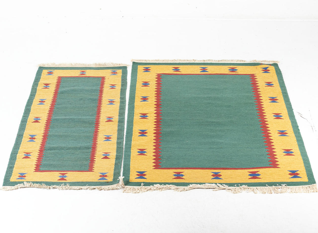 RUGS, 2 pcs rölakan, signed FAF.