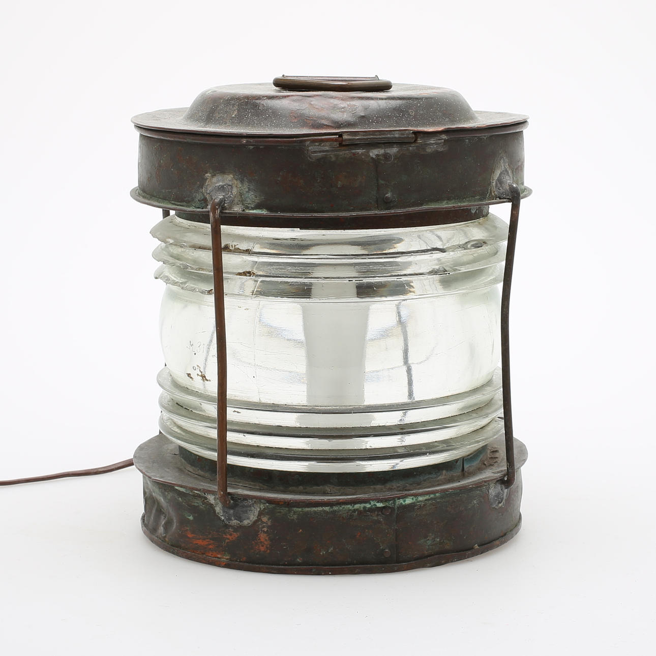 LANTERNA, koppar/glas, elektrifierad, 1900-talets första hälft.