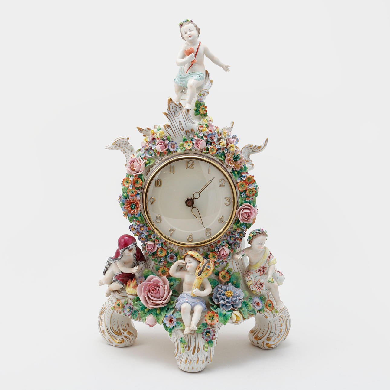 TABLE CLOCK, porcelain, Sitzendorf.