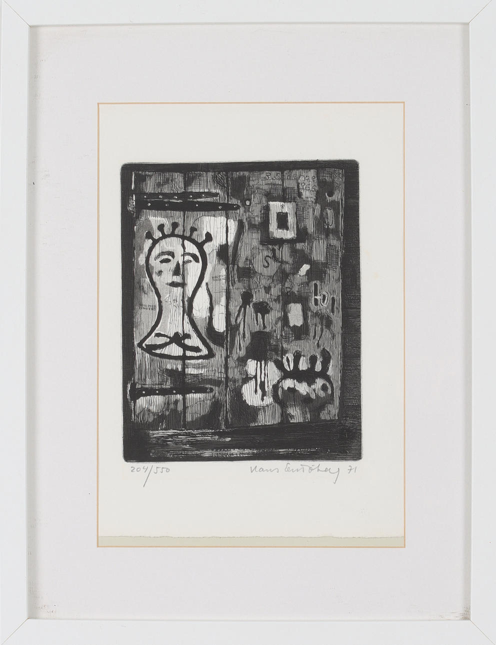 HANS-ERIC ÖBERG. Composition, etching, signed and numbered 204/550, dated 71.