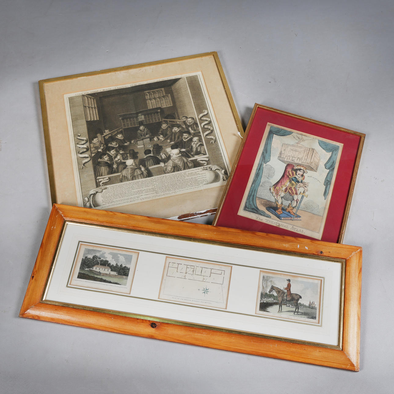 THREE 18TH-CENTURY ENGRAVINGS (3).