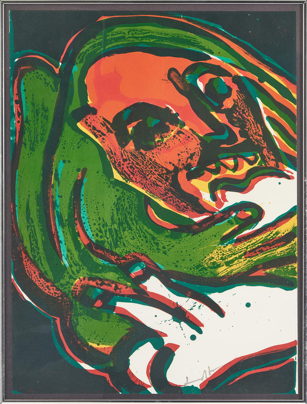 BENGT LINDSTRÖM. Figure composition, colour lithograph, signed, 33/150.