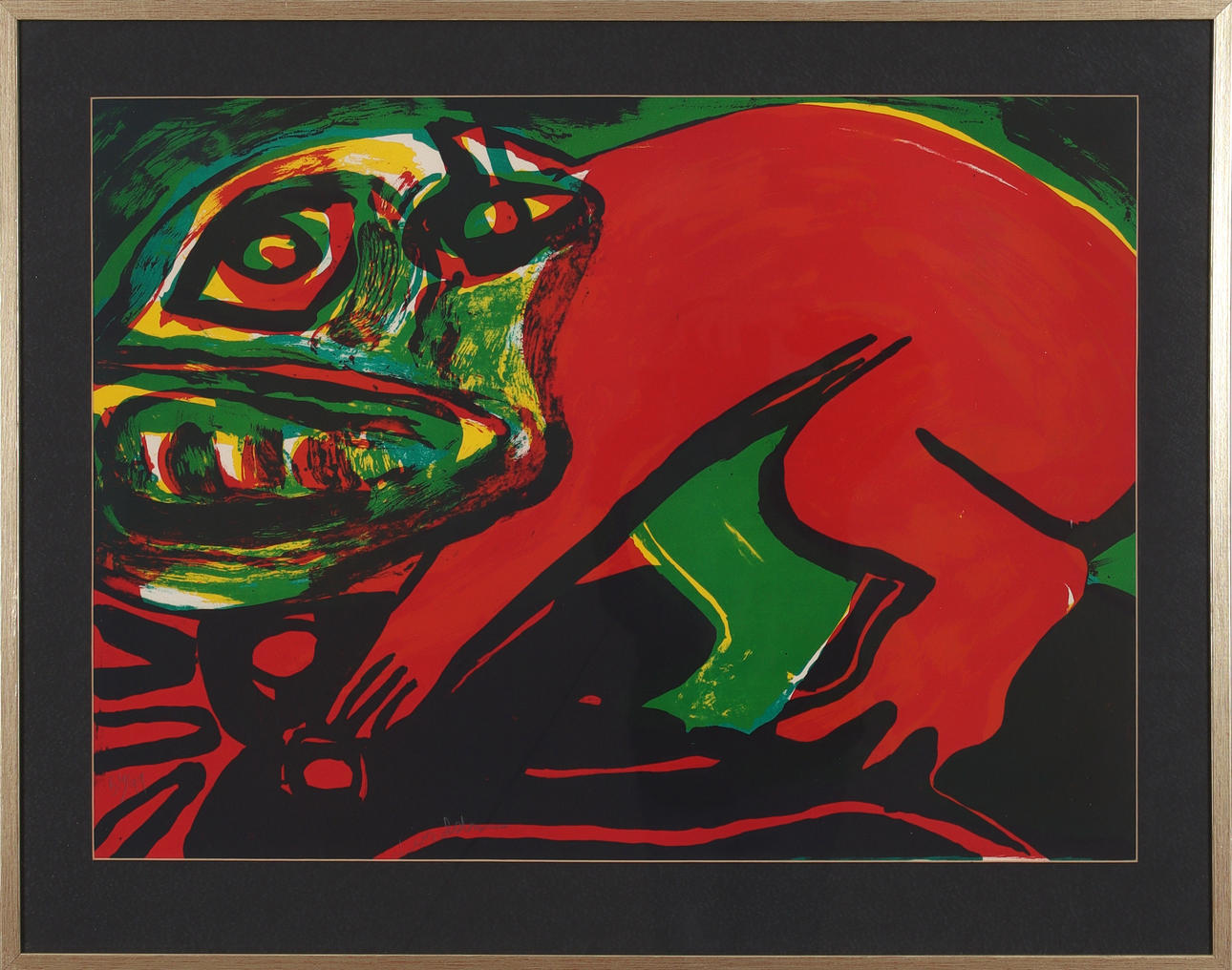 BENGT LINDSTRÖM. Composition with figure, lithograph, signed and numbered 54/99.