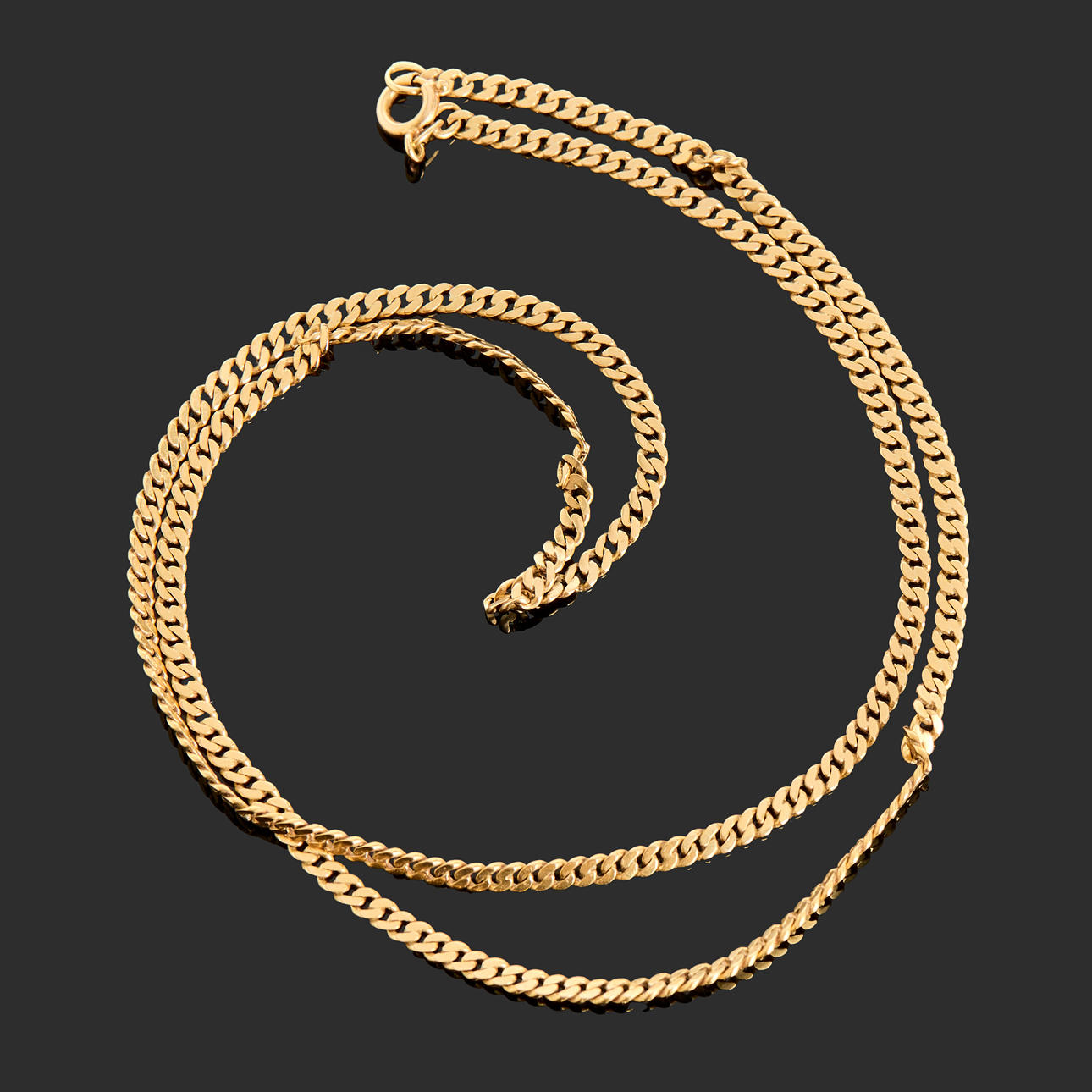 NECKLACE, 18k gold, curb link.