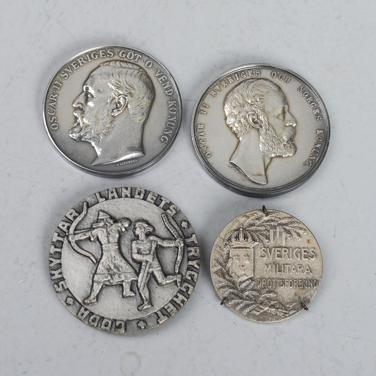 MEDALS, silver, 146 grams.