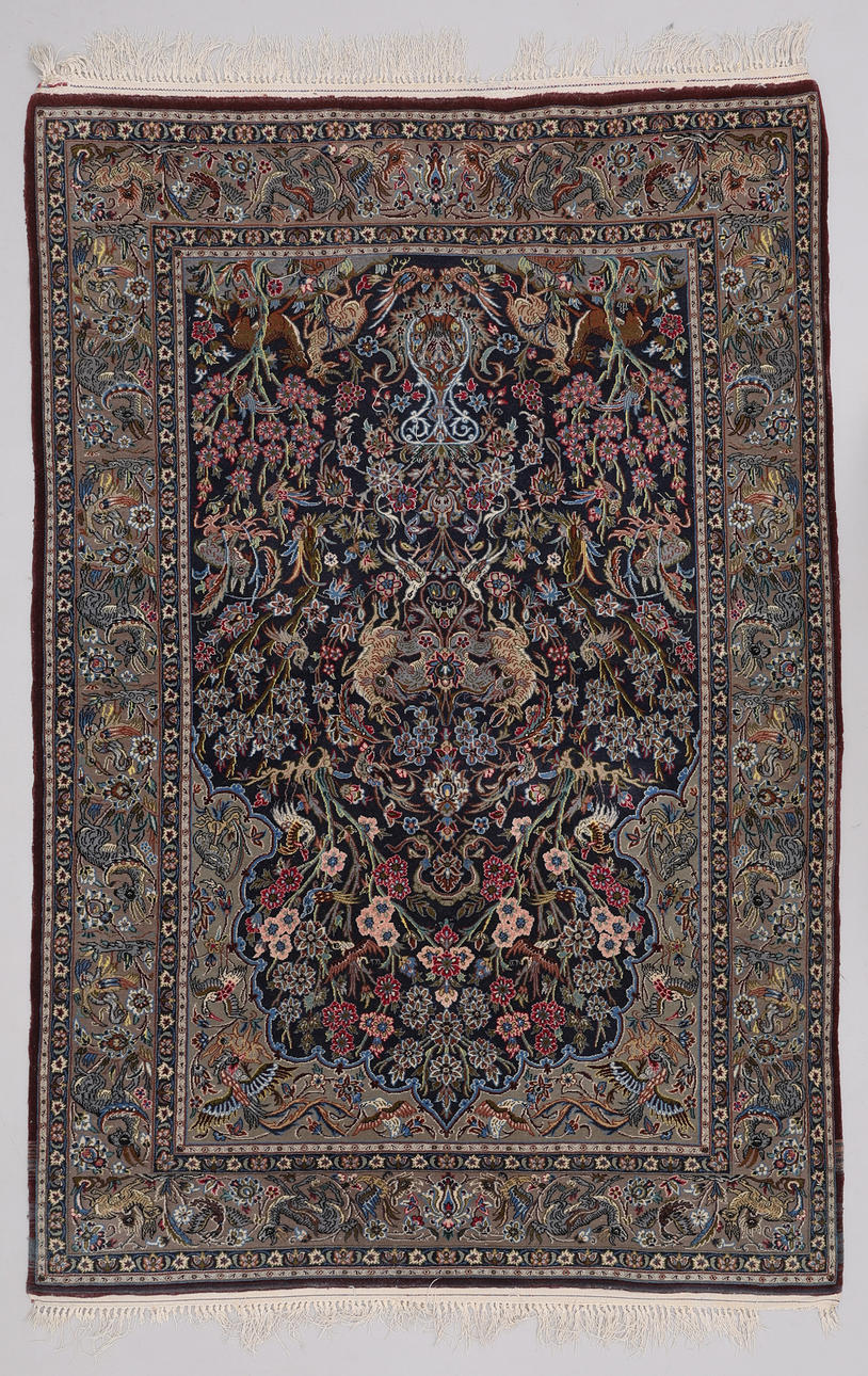 CARPET, KNOTTED, ISFAHAN.