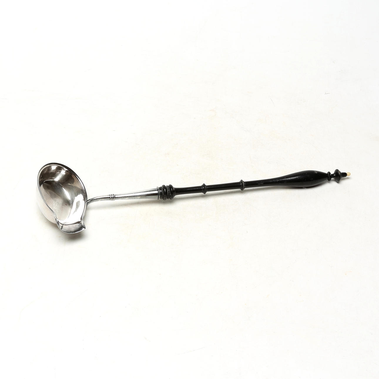 SOUP LADLE, silver-plated/wood.