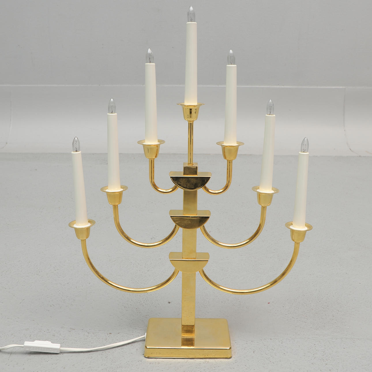 ADVENT CANDELABRA, brass, 7-armed, Markslöjd.