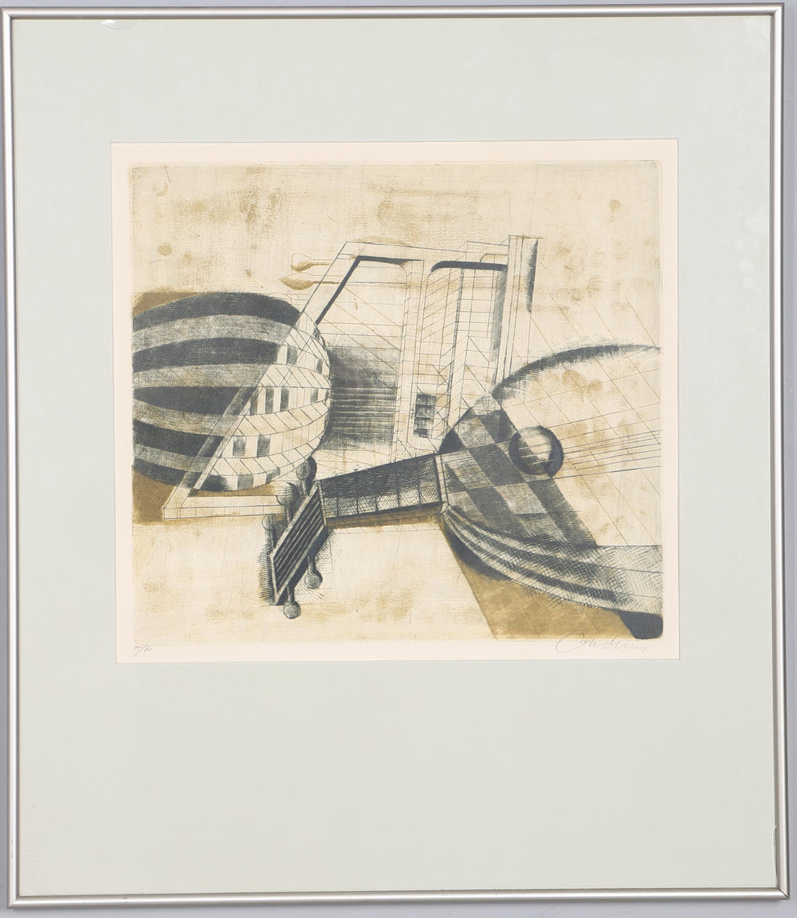 BRIGITTE COUDRAIN (FRENCH B. 1934). LUTE STUDY.