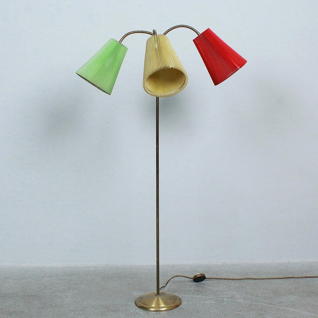 Three-arm floor lamp / cone lamp, 1970s.