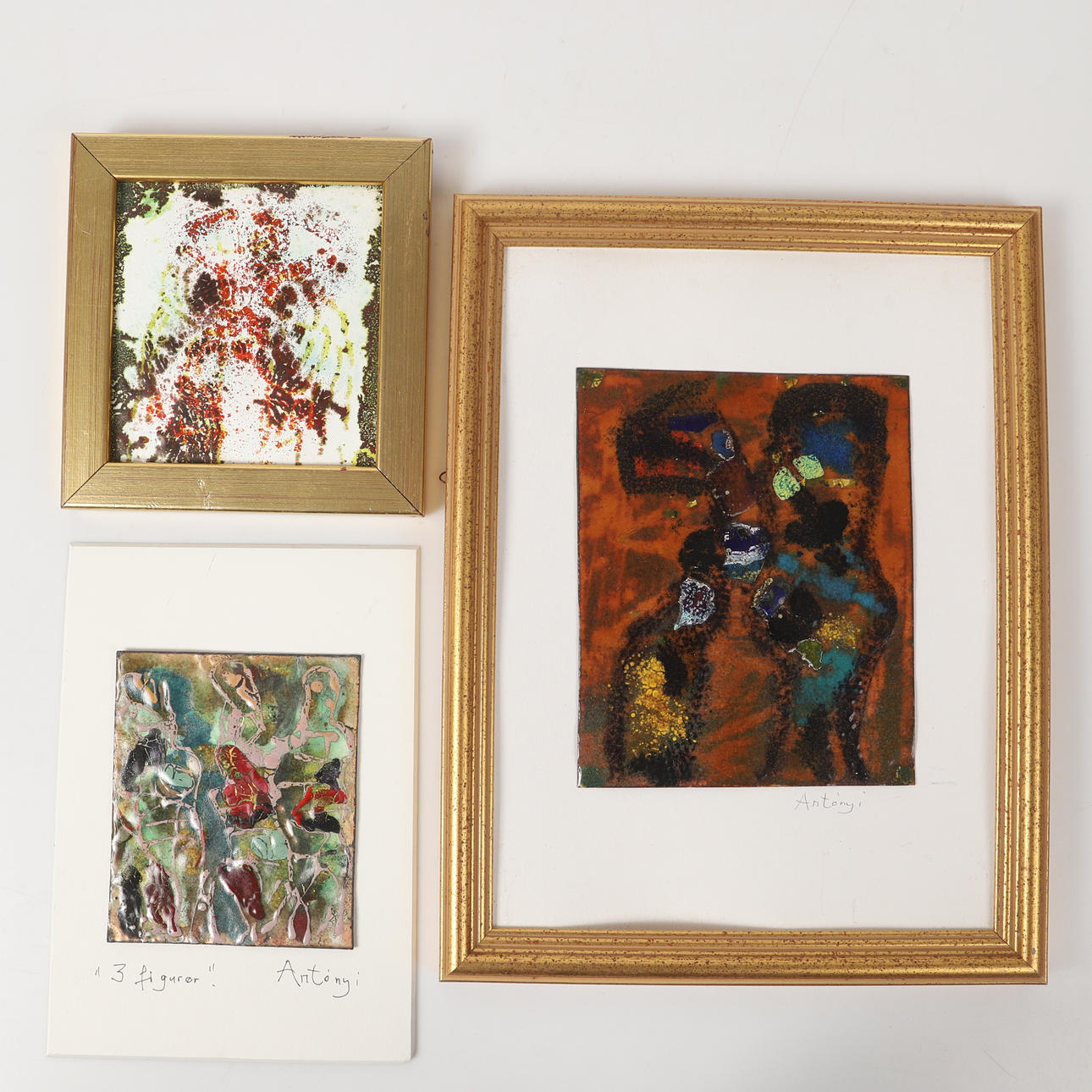 IMRE ANTONYI. Compositions, 3 enamel plaques.