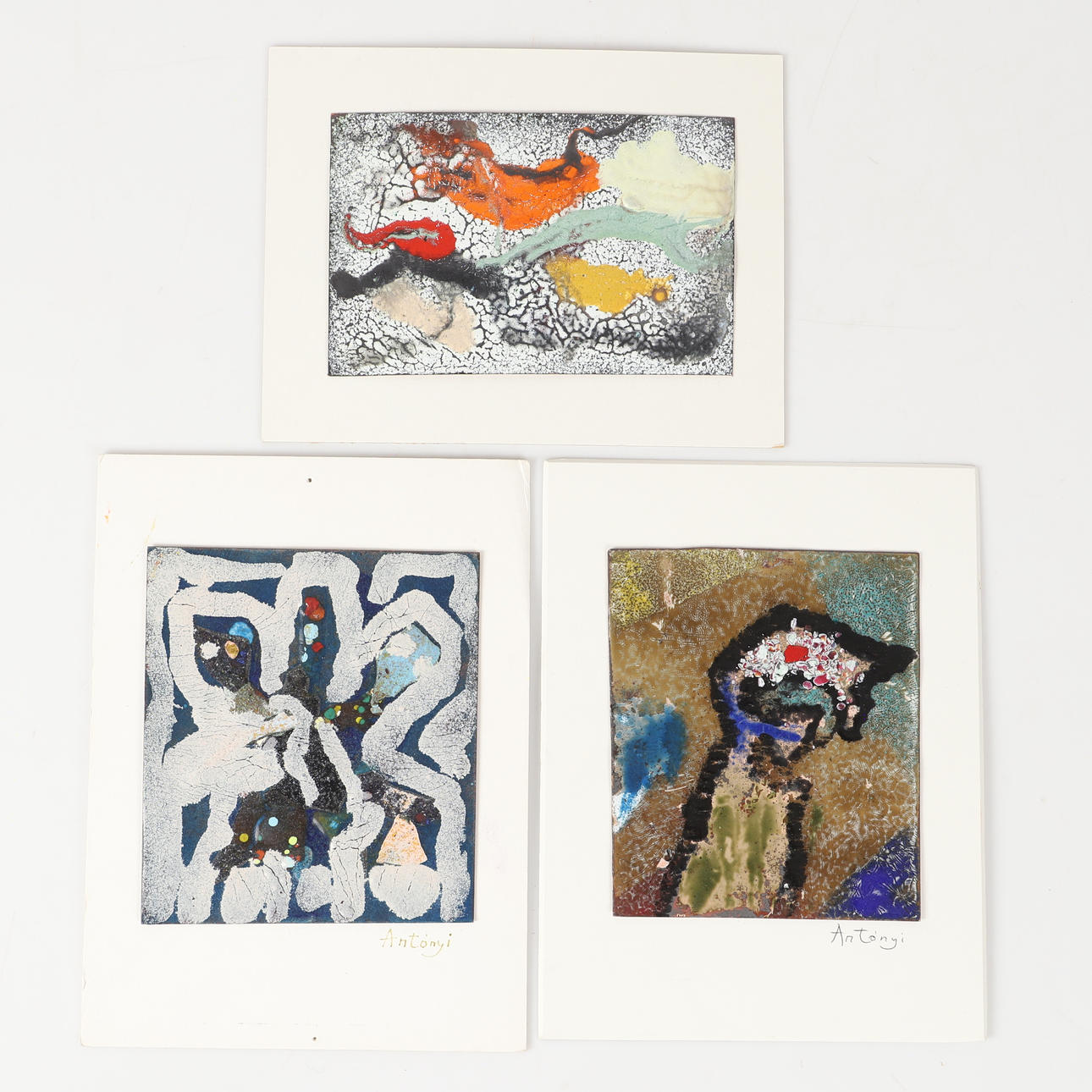 IMRE ANTONYI. Compositions, 3 enamel plaques.