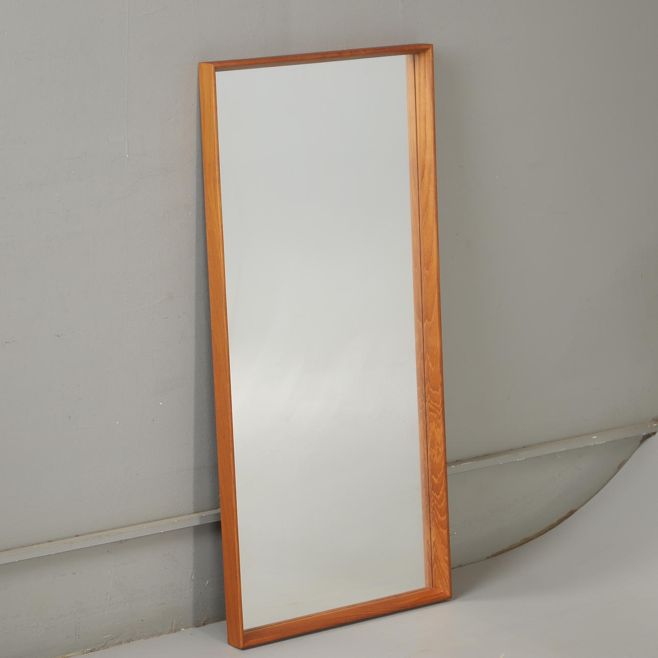 MIRROR, teak, mid-20th century.