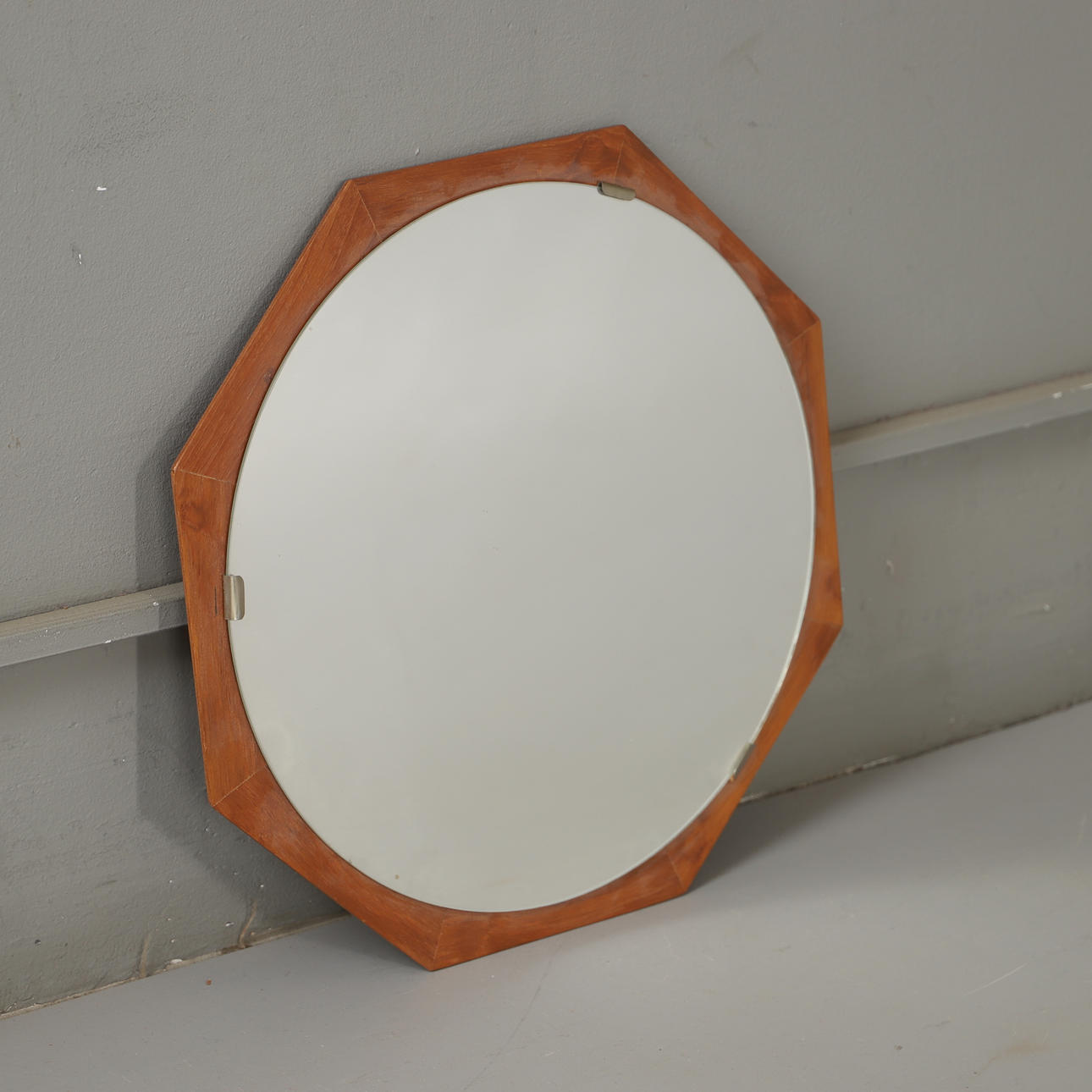 MIRROR, teak, mid-20th century.
