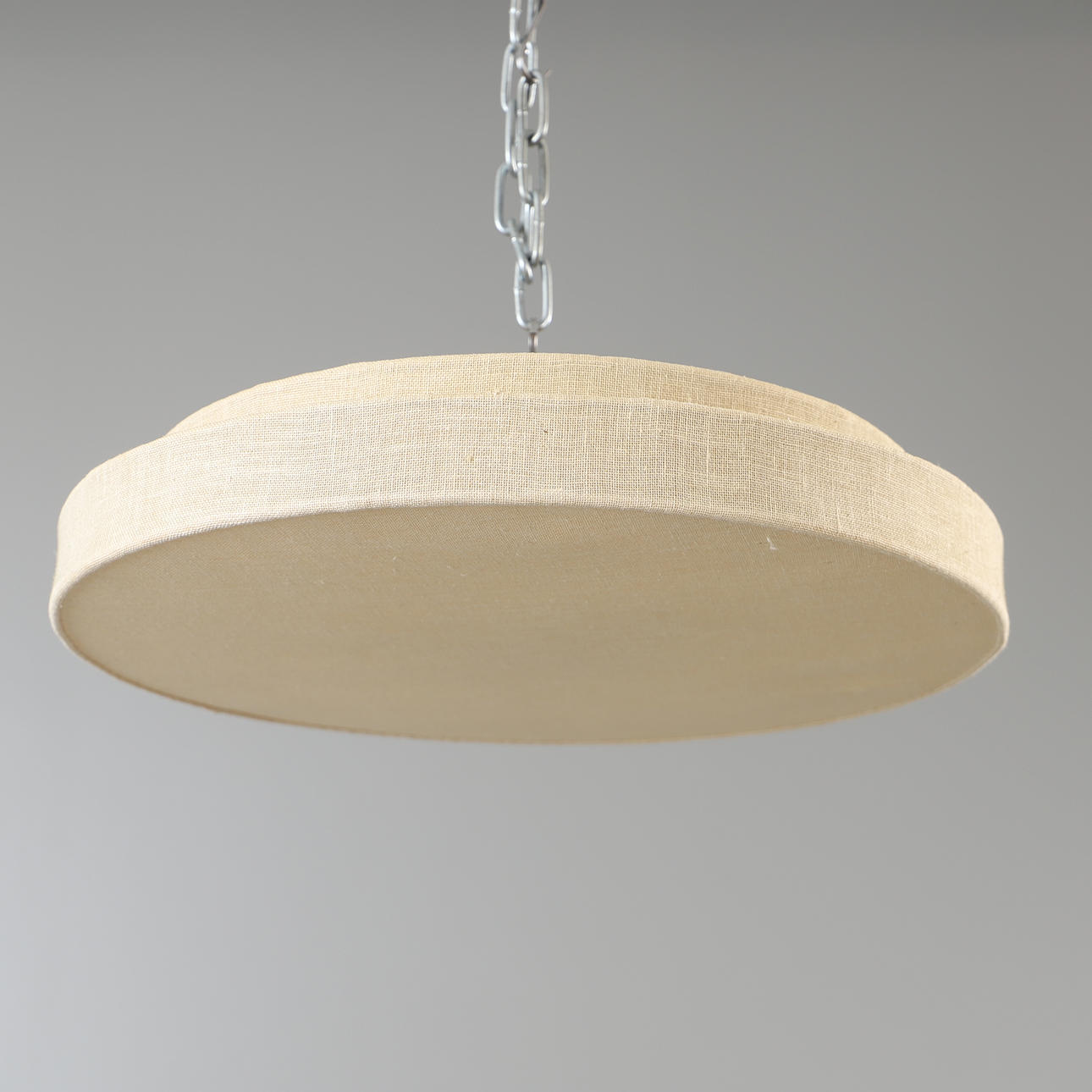 CEILING LIGHT, fabric-covered, mid-20th century.