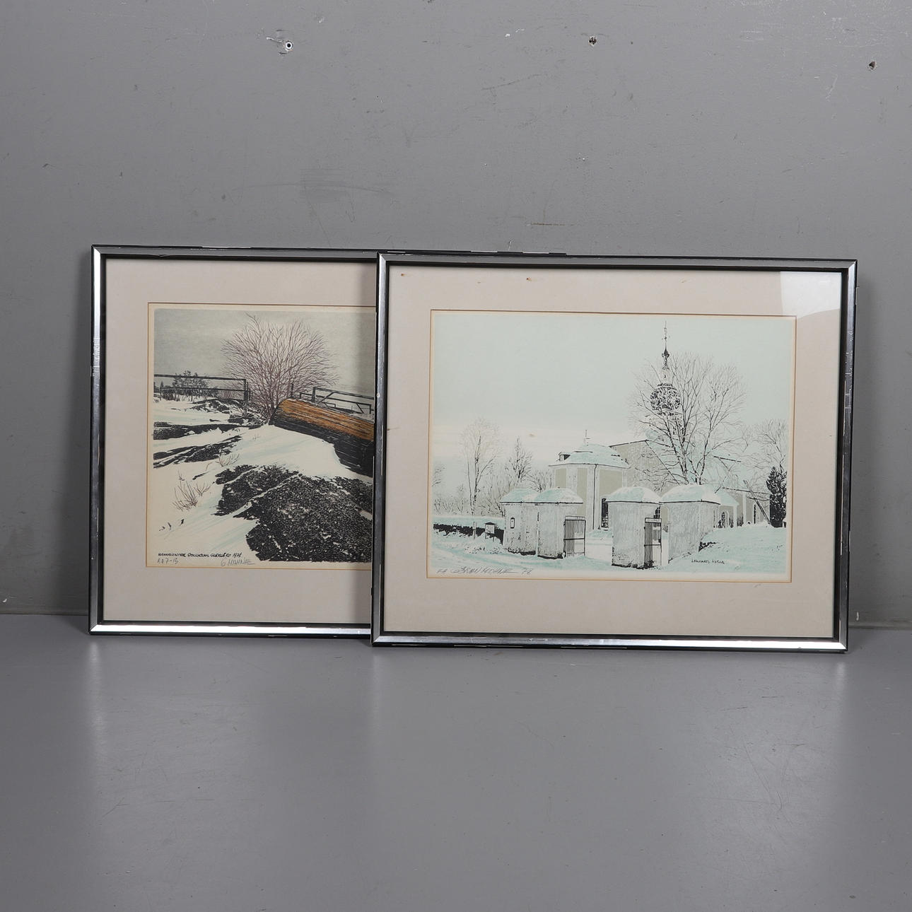 GÖRAN HAHNE. Colour lithographs, 2 pcs, signed.