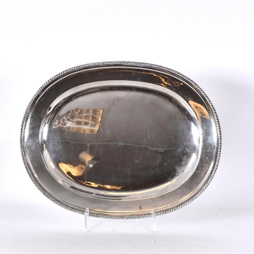 MEAT DISH, sterling silver.