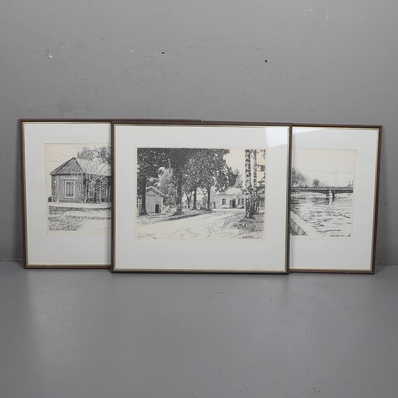 GÖRAN HAHNE. Lithographs, 3 pcs, signed and numbered.