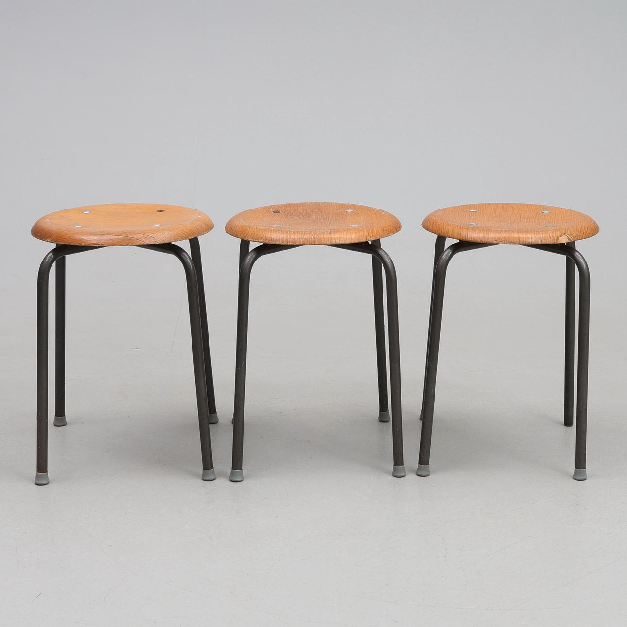 STOOLS, stackable, 3 pieces.
