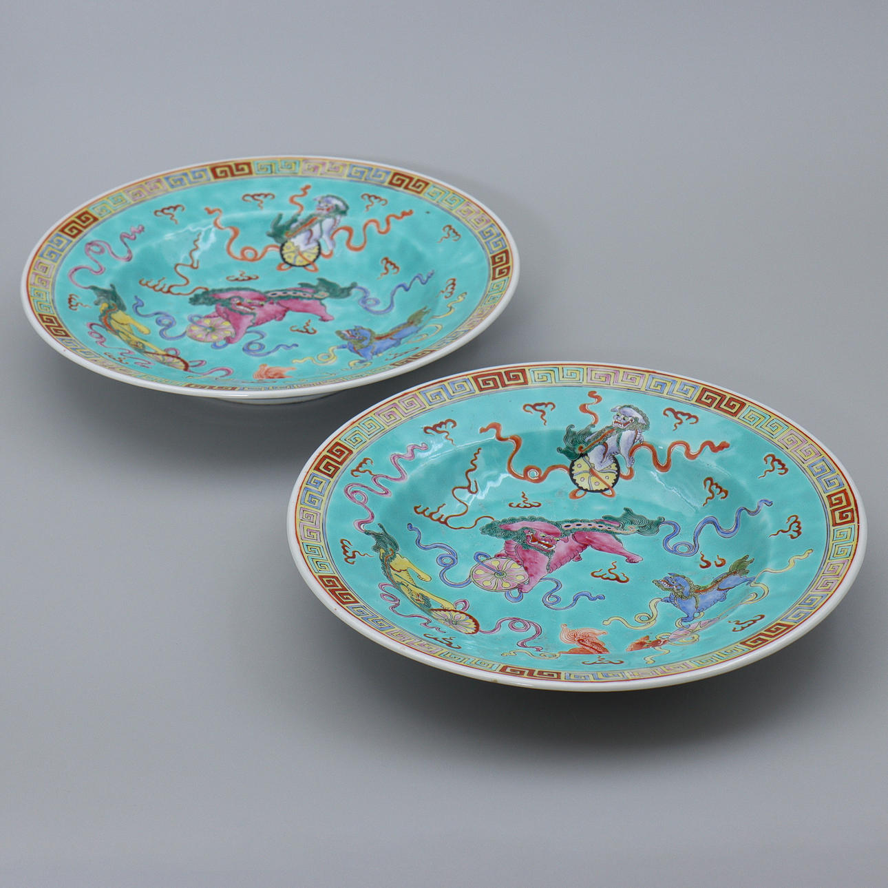 GUANGXU. PLATES, PAIR, CHINA.