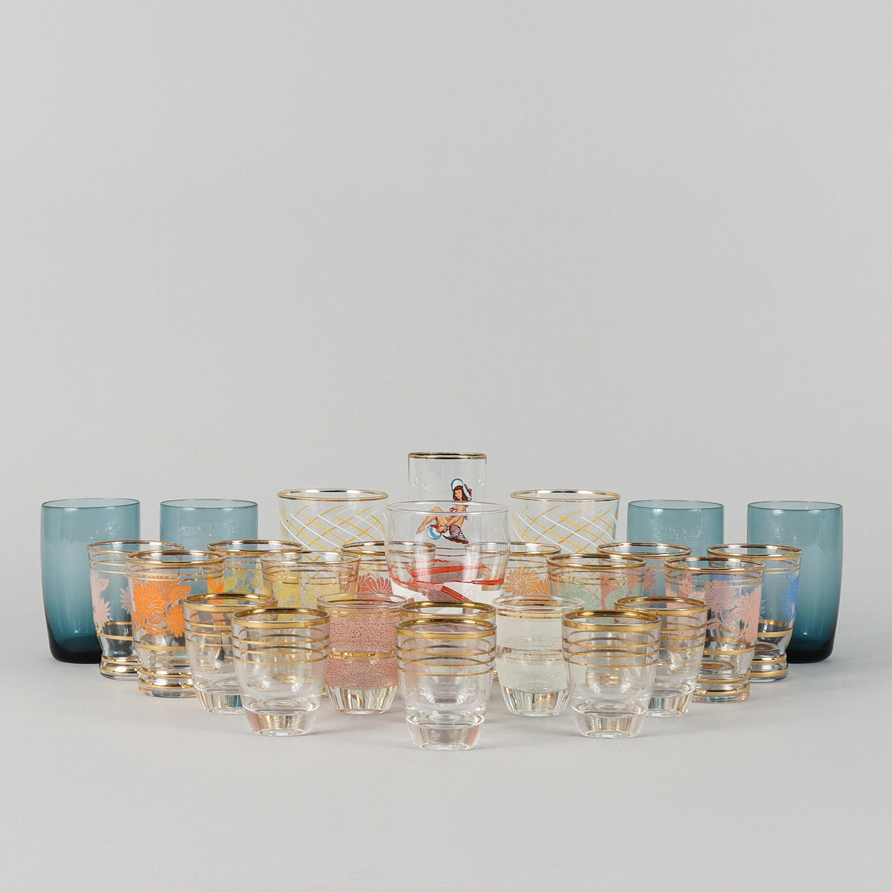 GLASS various models, 20th century.