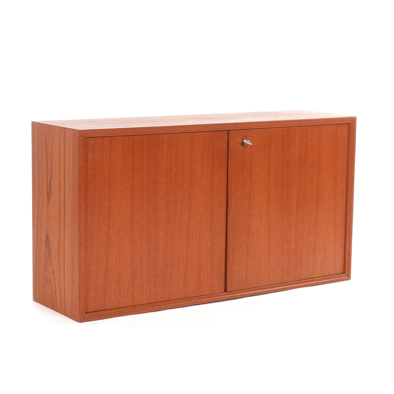 CABINET, teak veneer, 1960s.
