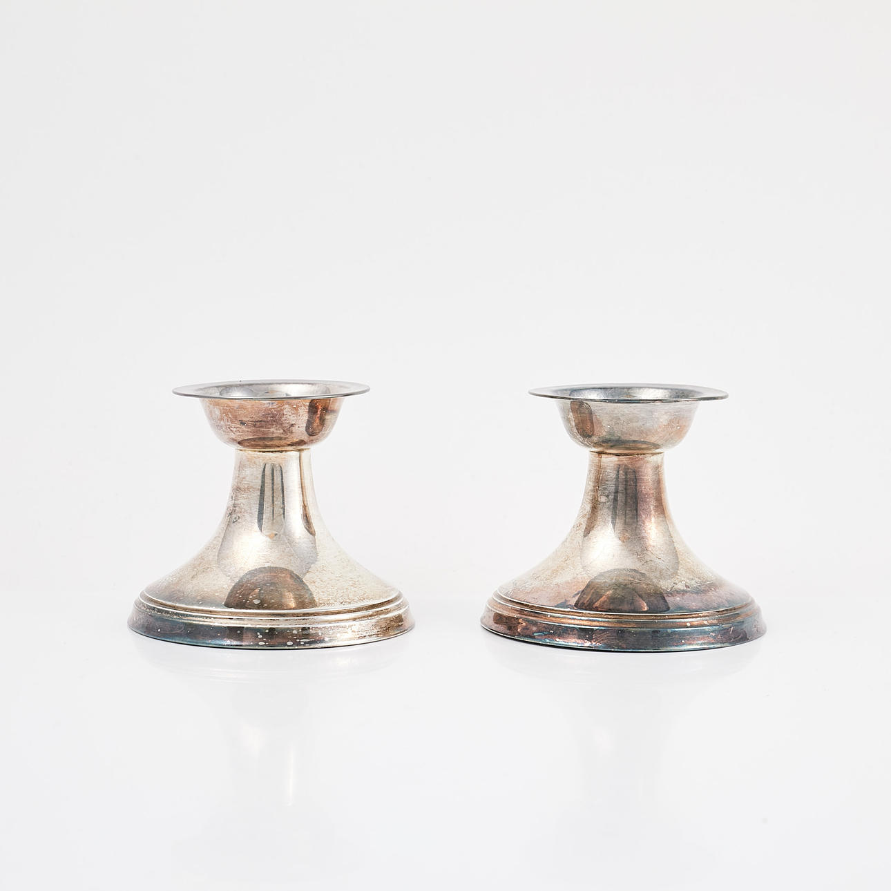 CANDLESTICKS, 1 pair, silver, GAB, Stockholm 1956.