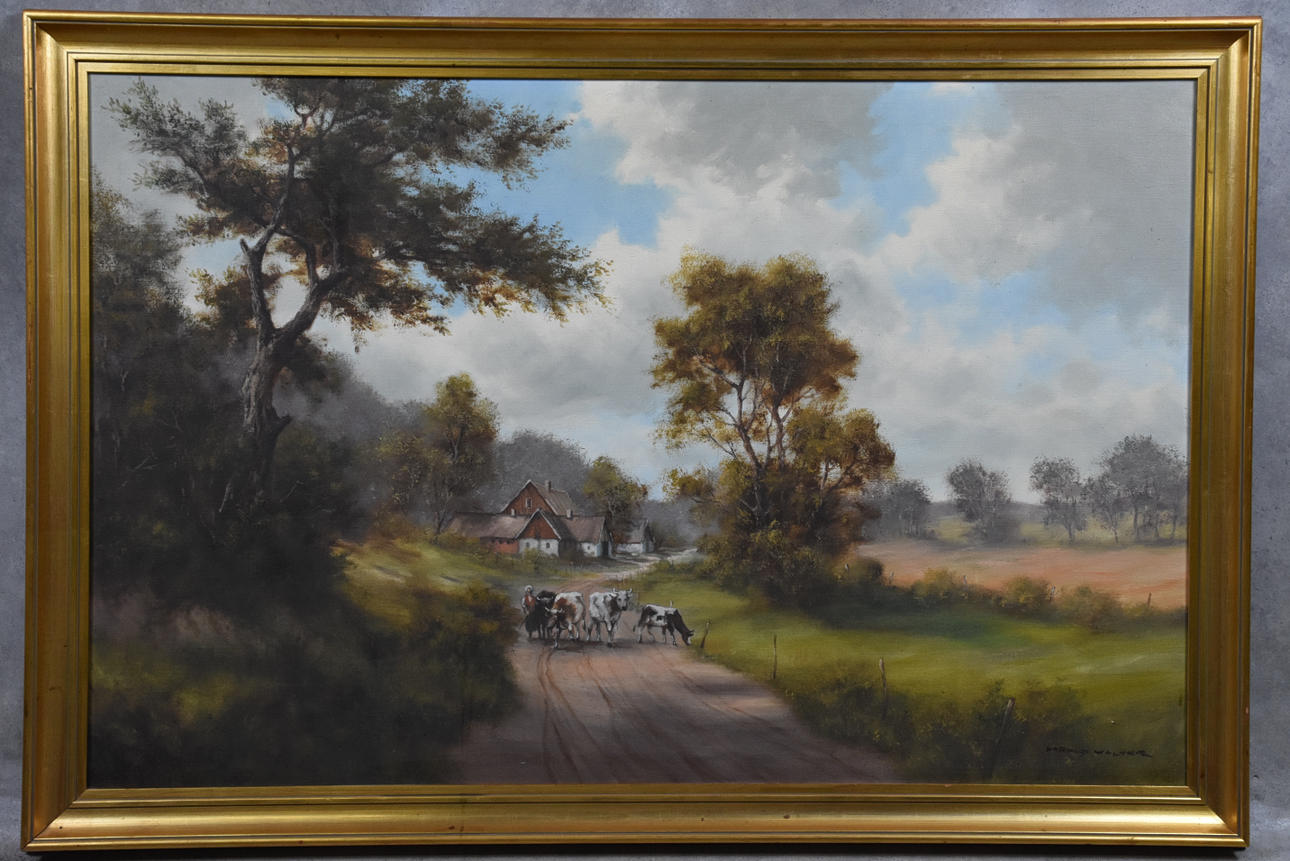 HARALD WALTER. 1918-1965, stor, olja på duk signerad.