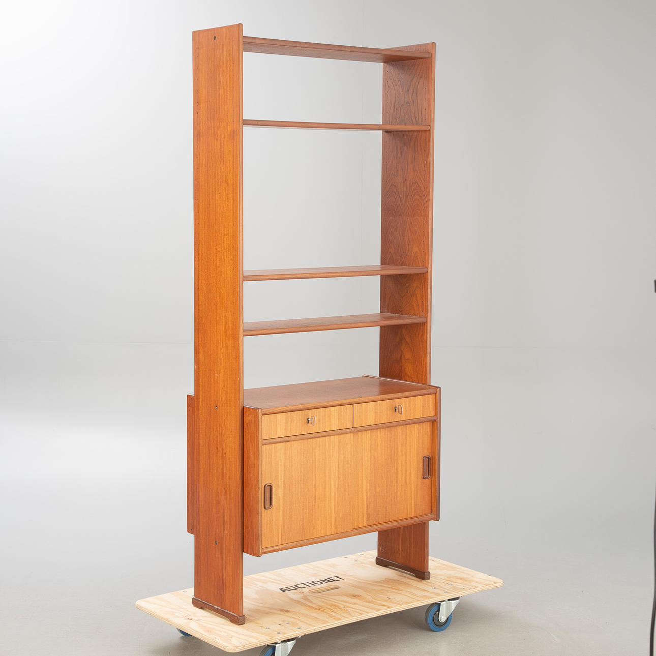 Freestanding shelving unit, 1960s.