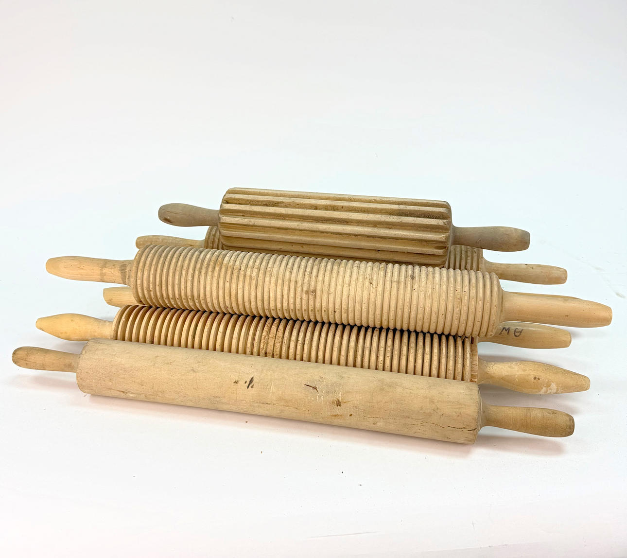 ROLLING PINS - 7 pcs, wooden pins for flatbread.