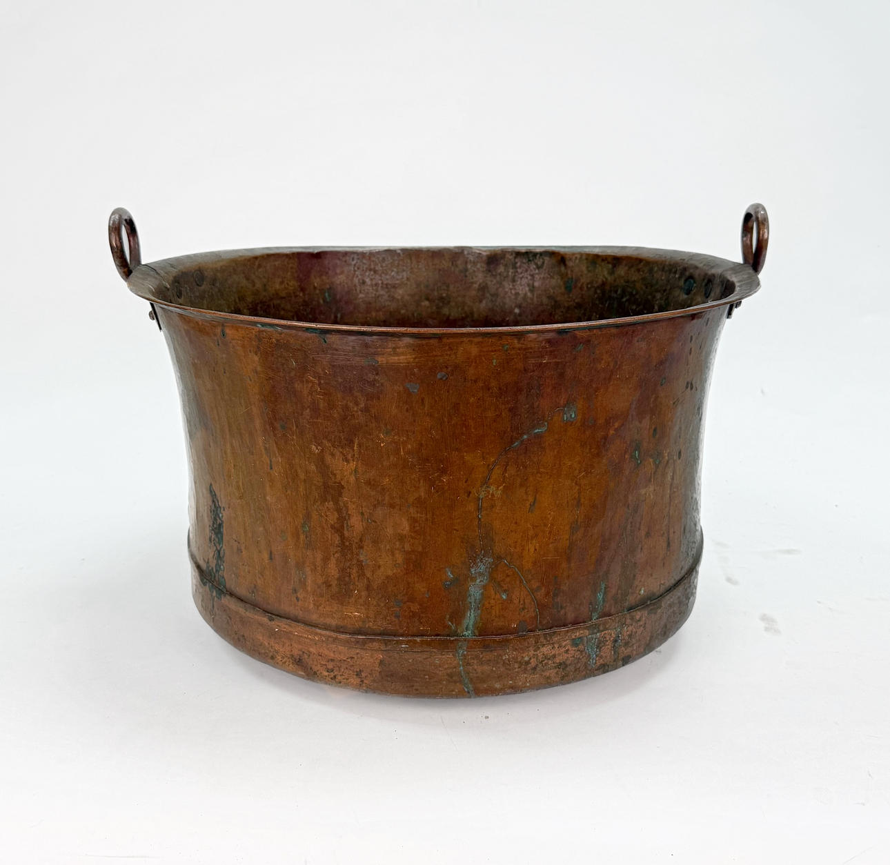 COPPER CAULDRON with handle 19th century.