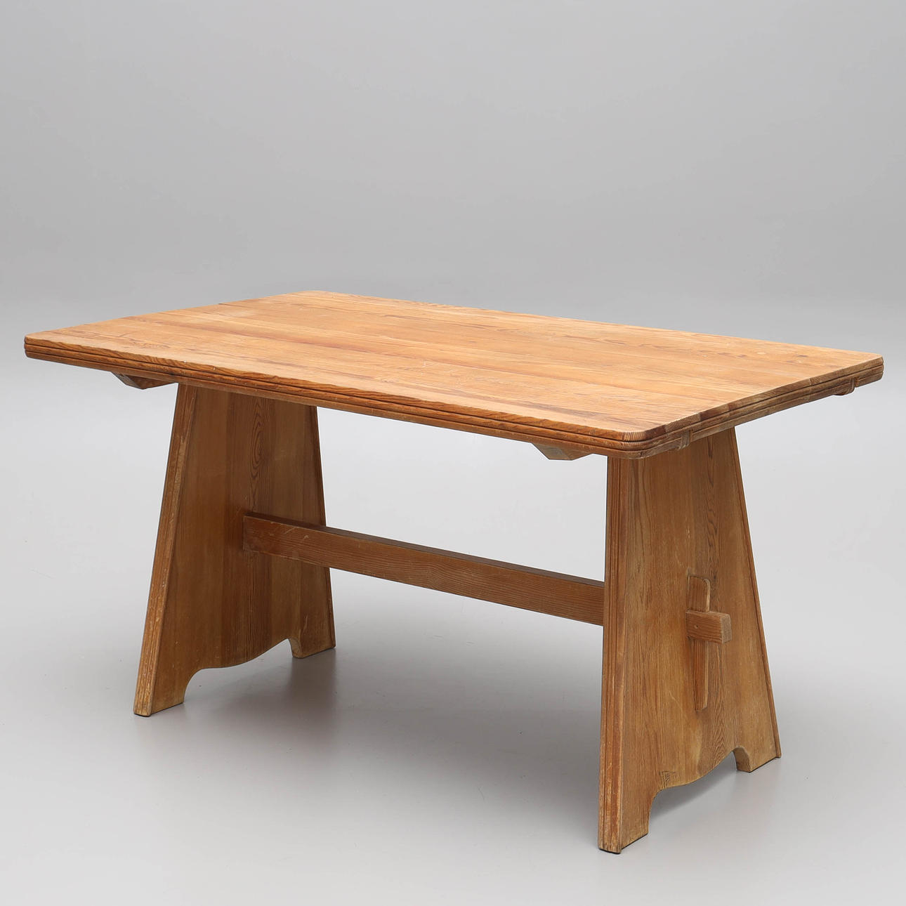 TABLE, pine, 1960s/70s.