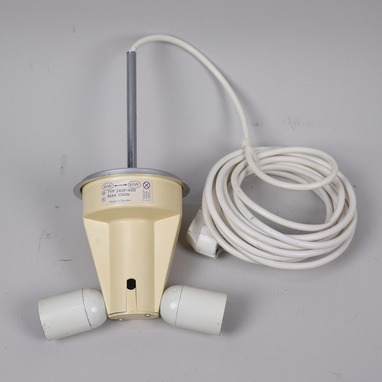 ANDERS PEHRSON. Ateljé Lyktan, lamp insert with switch for "Bumling" ceiling lamp.