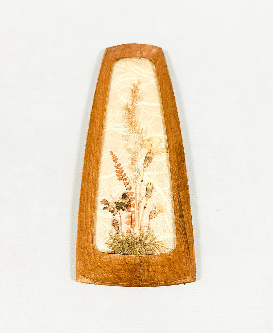 WALL DECORATION, pressed flowers, wooden frame.