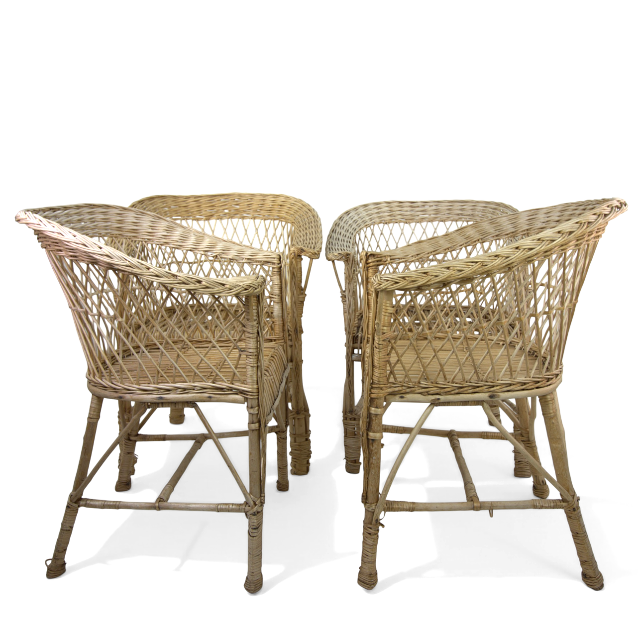 WICKER CHAIRS, 4 pcs, contemporary.