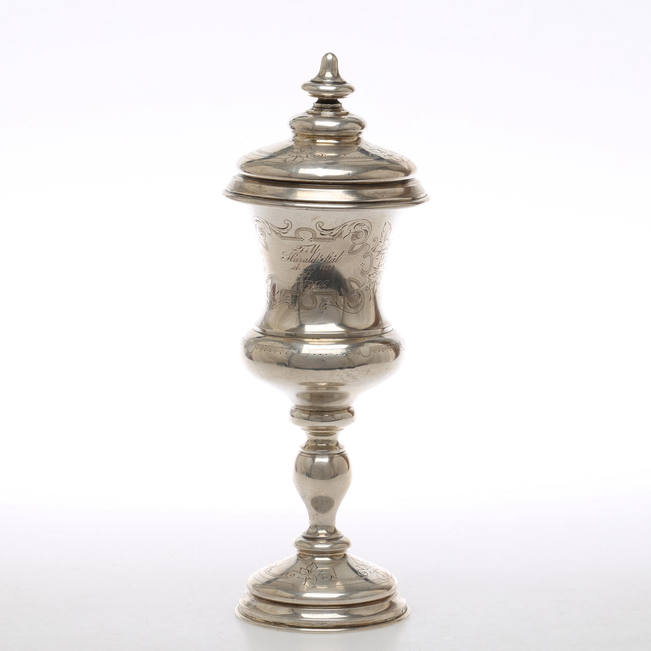 LOCKPOKAL, silver, otydliga stämplar, Sverige, 1800-talets andra hälft.