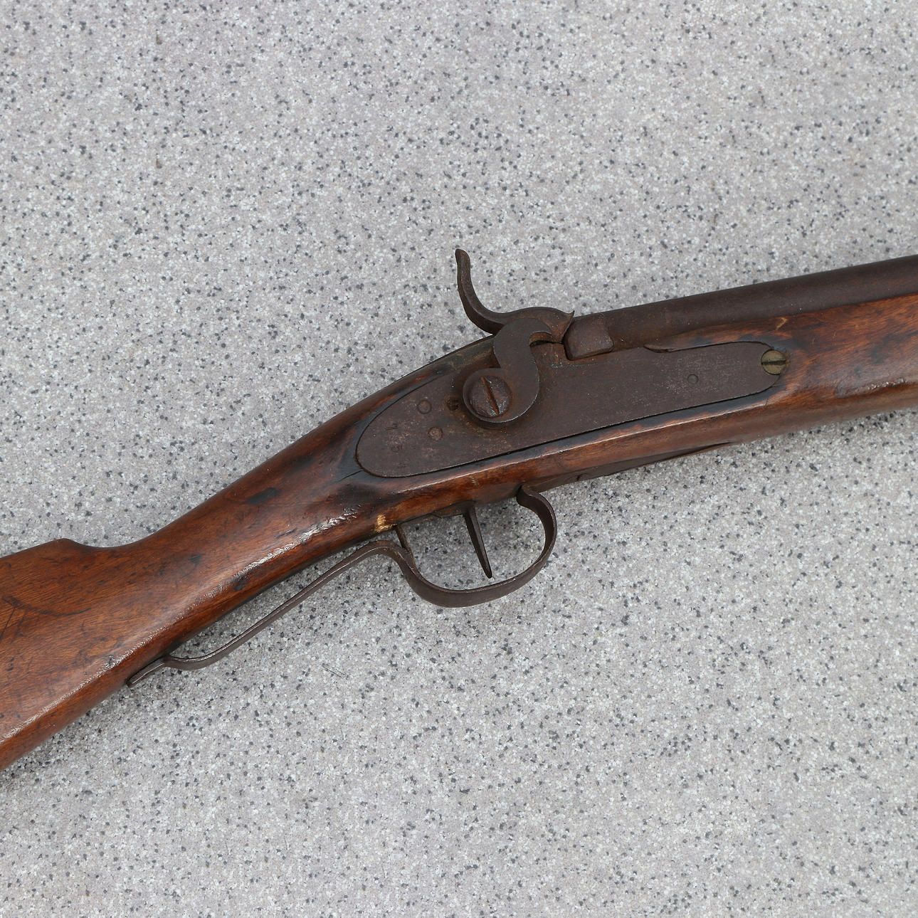 PERCUSSION RIFLE. Dated 1865. Altered during period of use. Weapons ...