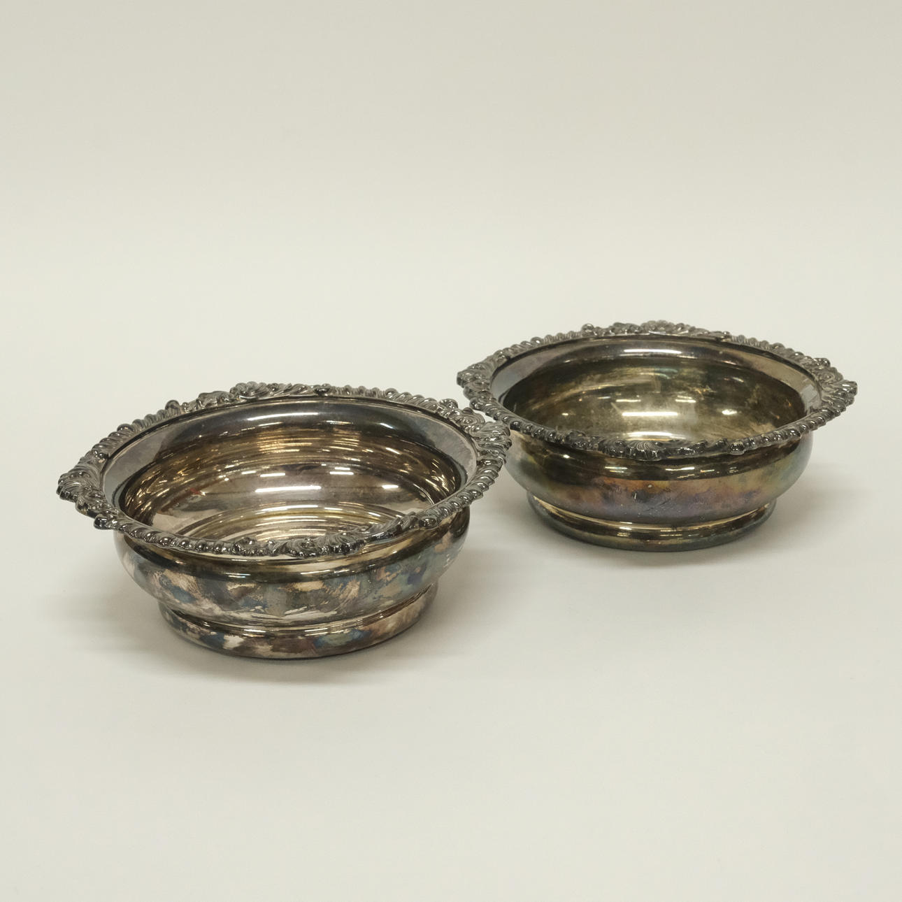 COASTERS, NICKEL SILVER, ENGLAND.