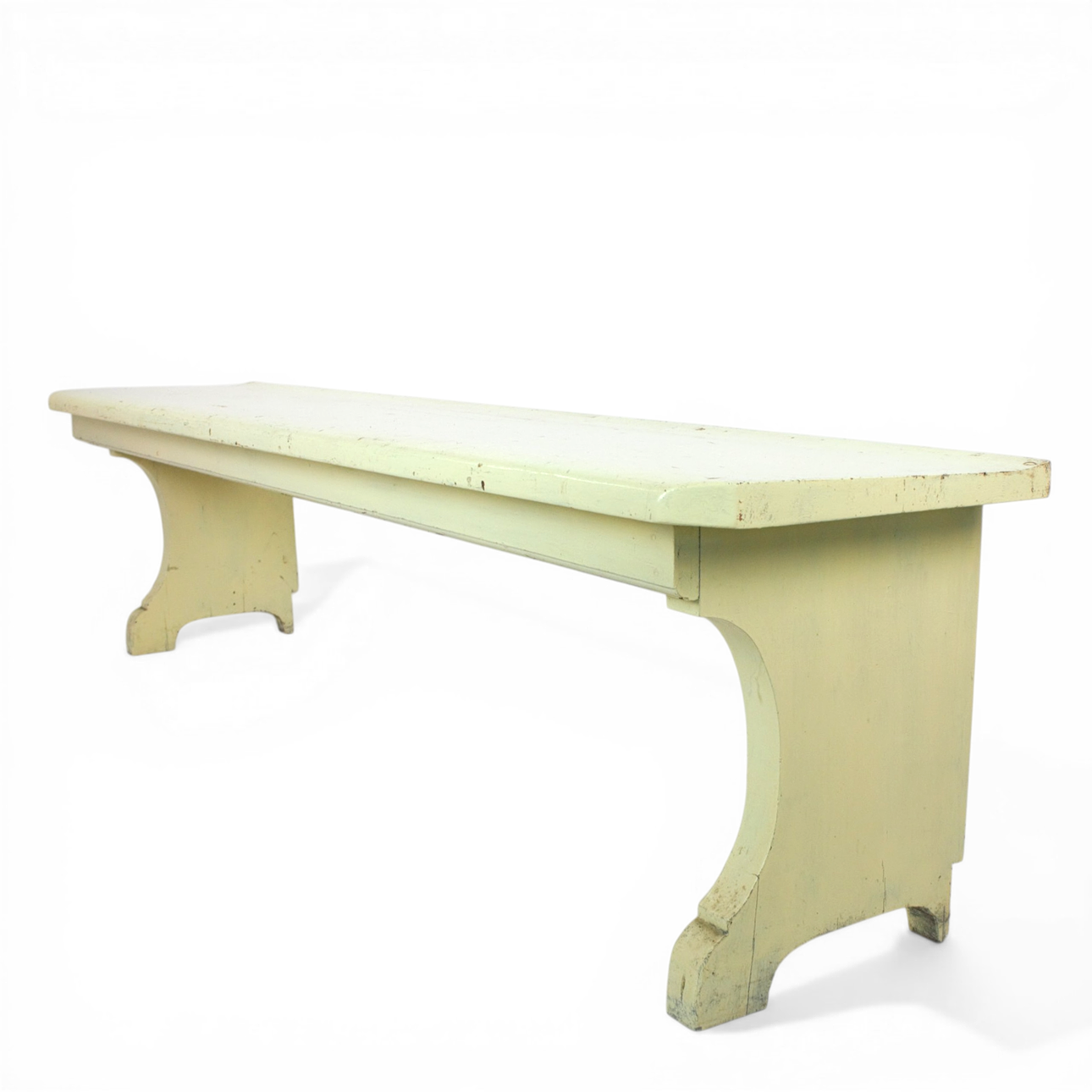 WOODEN BENCH, painted pine, 20th century.