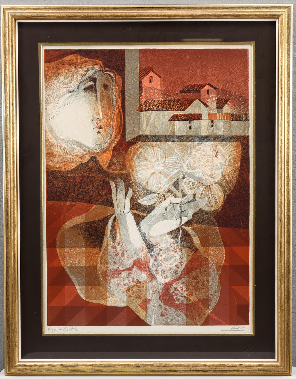 SUNOL ALVAR. Lithograph, signed.