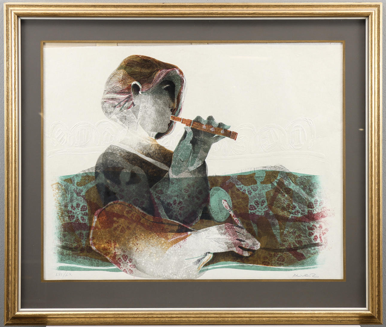 SUNOL ALVAR. Lithograph LVI/LX, signed.