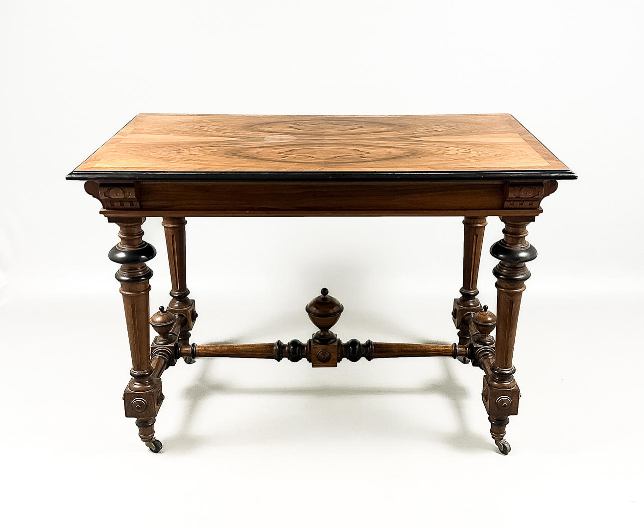 LIBRARY TABLE, Neo-Renaissance, 19th century.