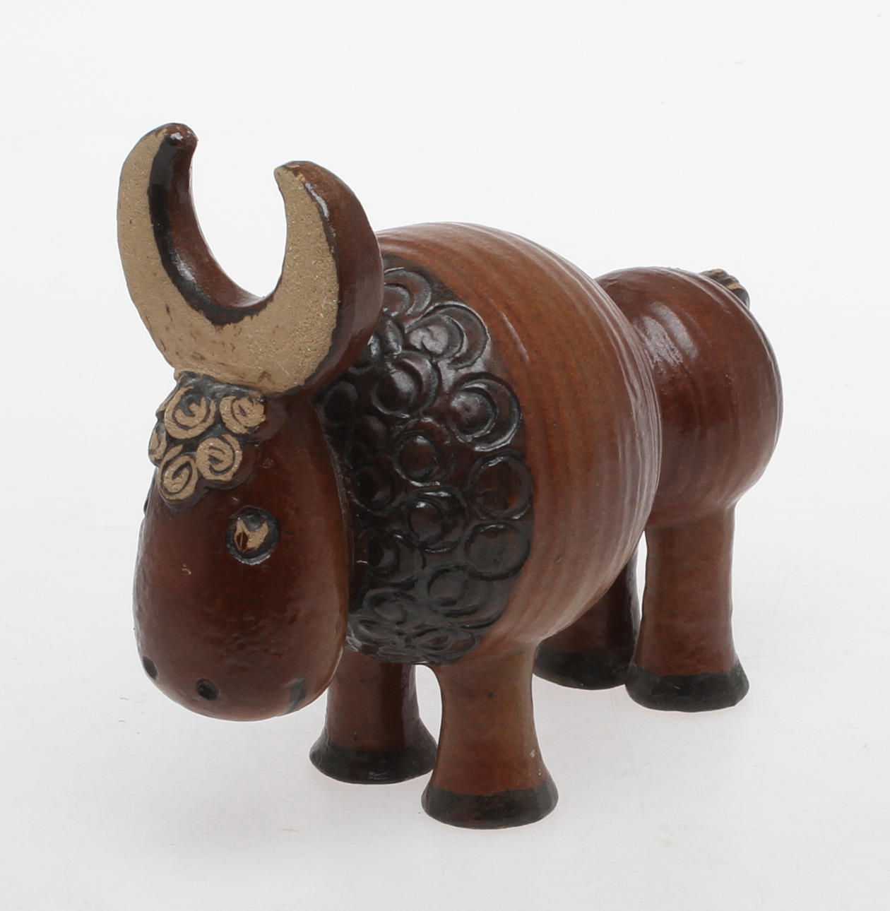 FIGURIN, stengods, "Buffel", Lisa Larson, Gustavsberg.