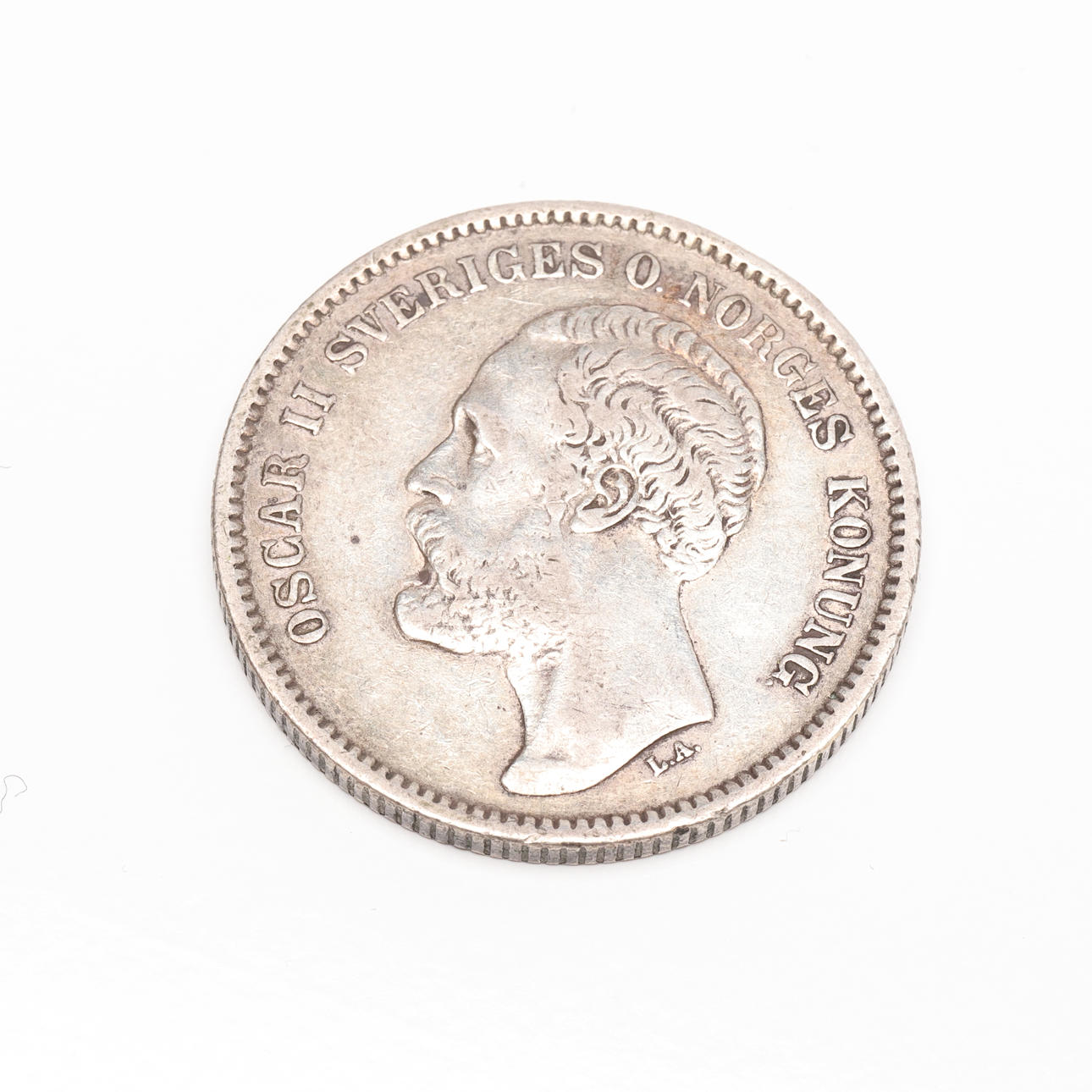 SILVER COIN, 2 kronor, 1878.