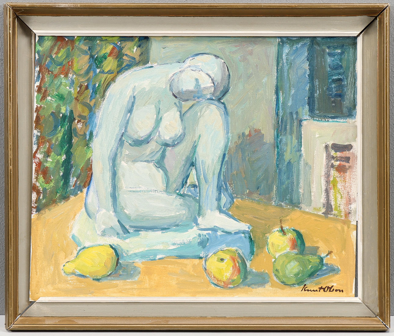 KNOT OLSON. Oil on panel, signed.