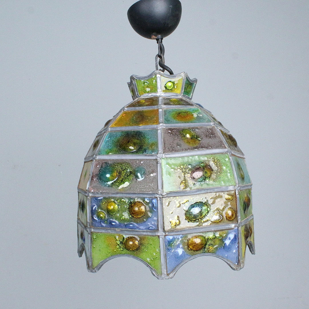 FELIPE DELFINGER. Brutalist ceiling lamp, 1970s.