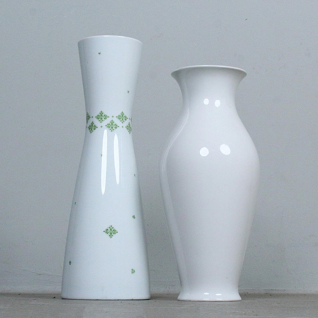 Two floor vases, including KPM and Rosenthal.