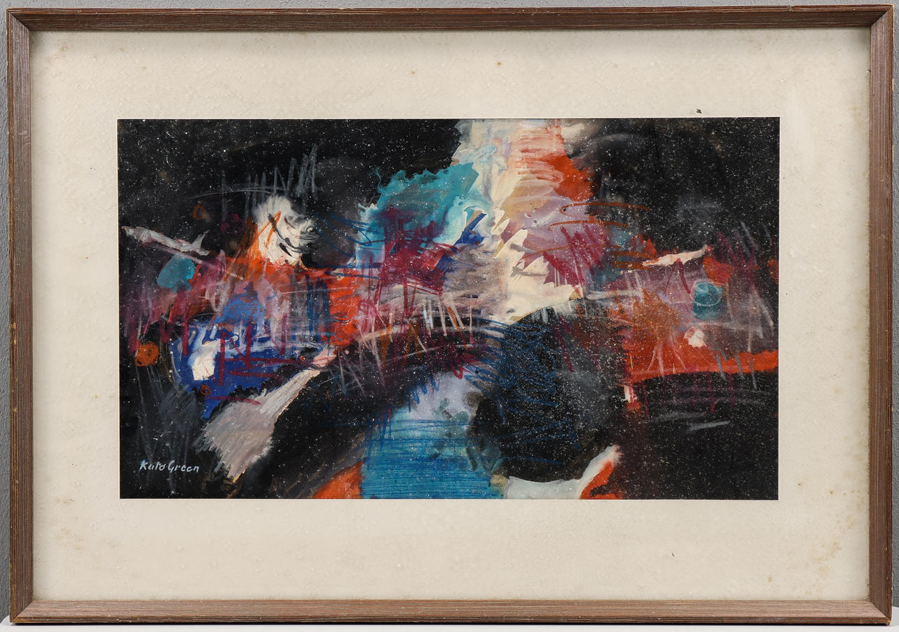 KULO GREEN. Mixed media, signed.