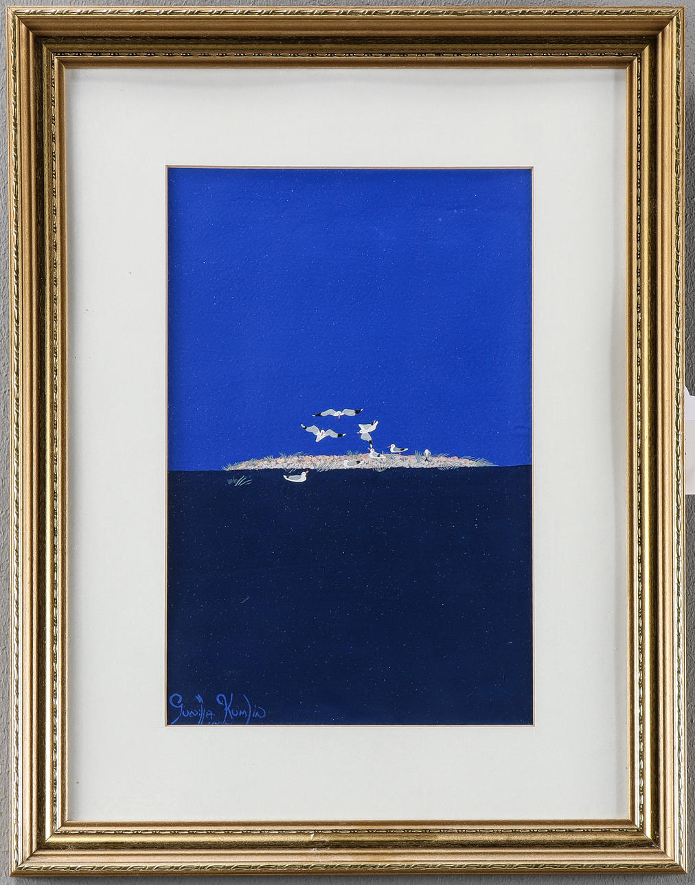 GUNILLA KUMLIN. Acrylic, signed.